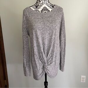 Chance or Fate Tunic Sweater Women’s Size S Round Neck Long Sleeve Knot Front